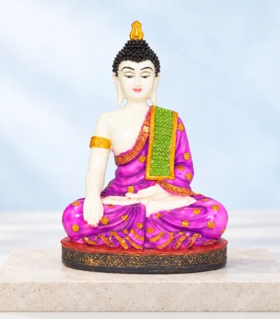 Styled product image of Purple Shawl Seated Buddha