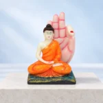 Styled product image of Orange Buddha with Blessing Hand