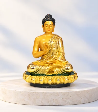 Styled product image of Golden Seated Buddha