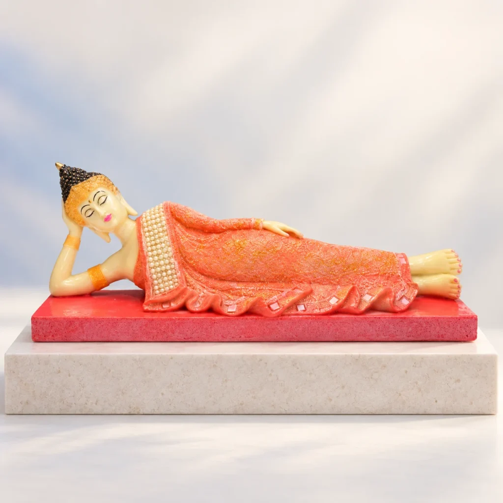 Styled product image of Pink Reclining Buddha