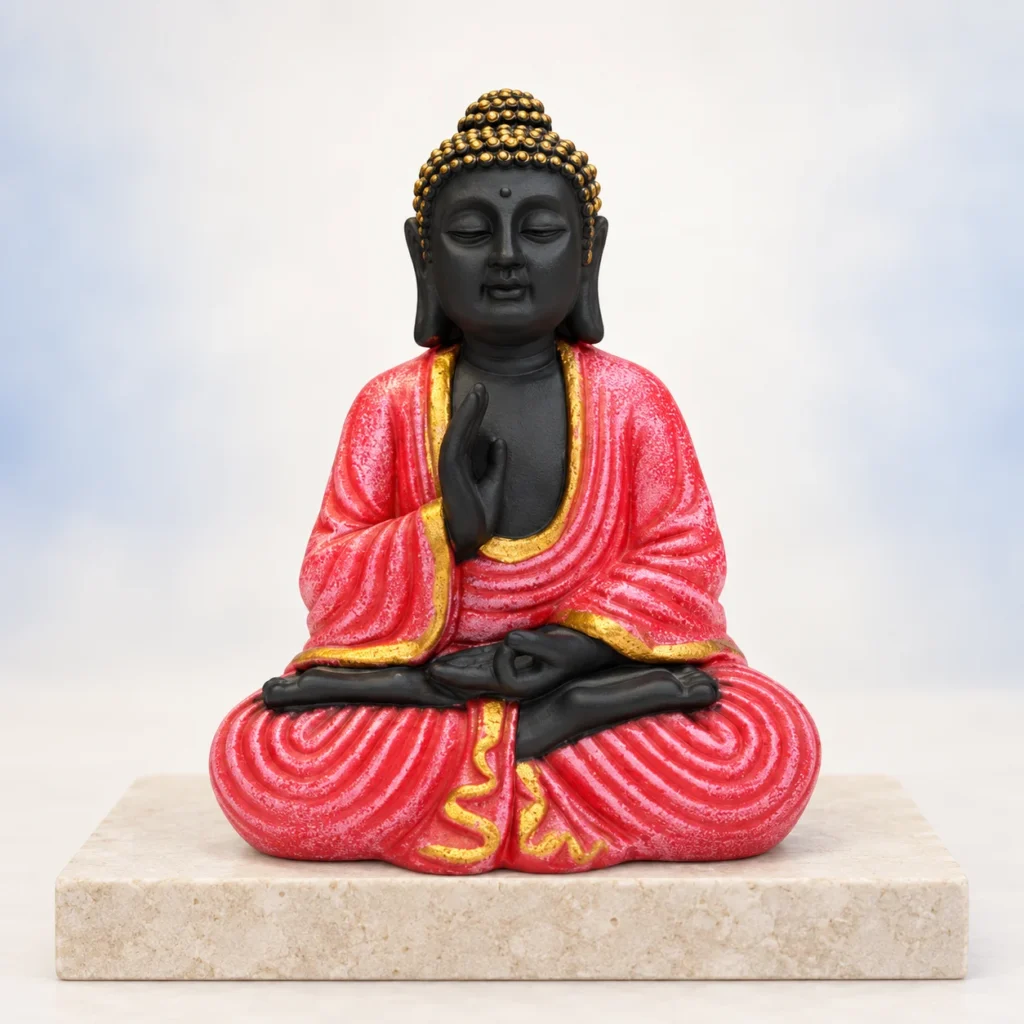 Styled product image of Black Buddha in Pink Robe