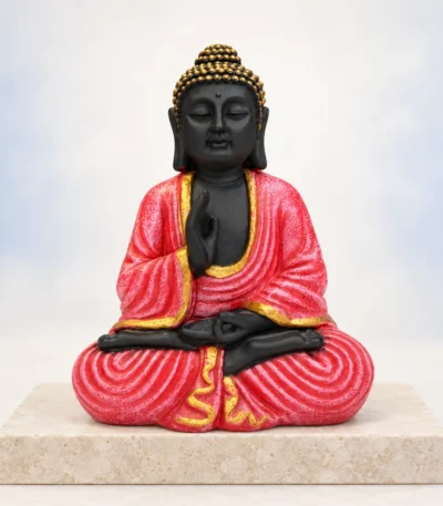 Styled product image of Black Buddha in Pink Robe