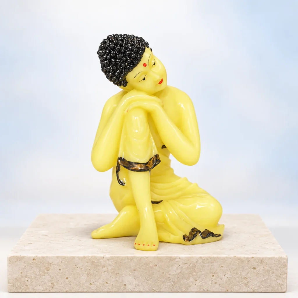 Styled product image of Yellow Resting Buddha