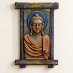Styled product image of Antique-Style Buddha Wood Panel