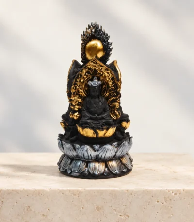 Styled product image of Three-Faced Buddha Statue