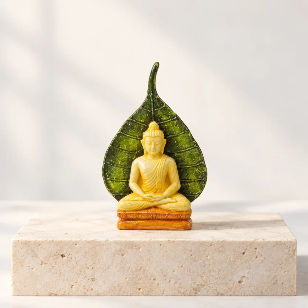 Styled product image of Buddha on Bodhi Leaf Miniature