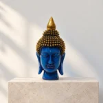 Styled product image of Blue Buddha Face with Gold Hair