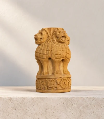 Styled product image of Ashoka Emblem Pen Holder